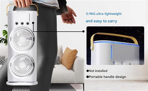 Oumffy Portable Double Ended Spray Fan, Cold Air, 2025 New 3 Gears USB ...