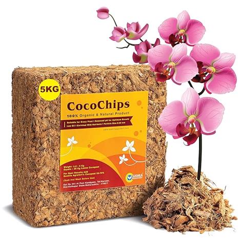 Sushila Agrofert Coco Chips 5Kg Brick Natural Low EC Coconut Husk Chips ...
