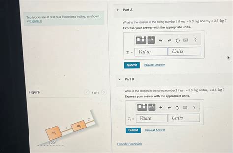 Solved Two blocks are at rest on a frictionless incline, as | Chegg.com