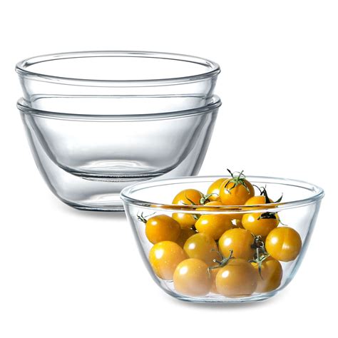 Snapklik.com : NUTRIUPS 3 Pack 24oz Glass Bowls Set For Cereal And ...