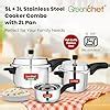Buy Greenchef Shine Stainless steel pressure cooker combo outer lid ...