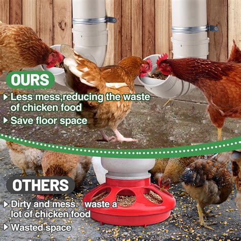 Snapklik.com : 2 Set Automatic Chicken Feeder No Waste - 13 Pounds ...