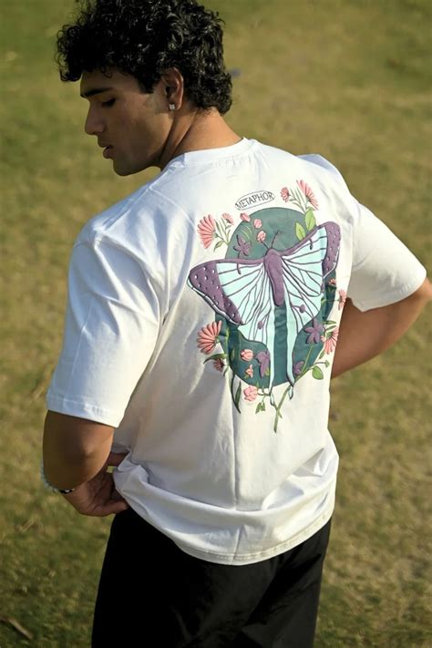 Metaphor men | White T-Shirt | Puff Print T-Shirt for men – SELFSAME