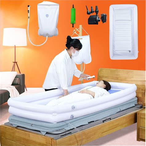 Amazon.com: Portable Bed Bath Inflatable Bathtub Adult Kit, Foldable ...