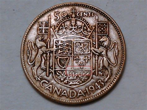 1943 Canada 50 Cents Coin (80% Silver)