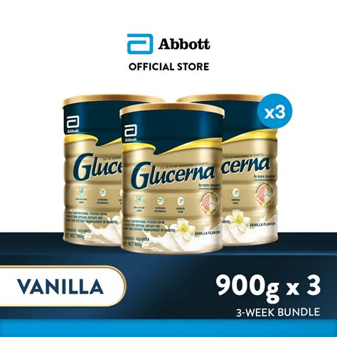 Glucerna Vanilla 900g Bundle of 3 for Diabetic Nutrition Powder Milk ...