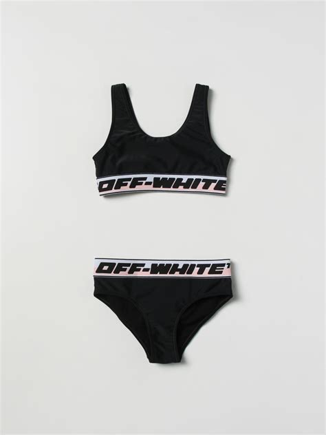 Off-White Kids Off-White bikini in stretch nylon - Black ...