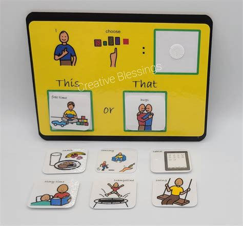 Buy Autism This or That Choice Board With 8 Colorful Pictures Online in ...