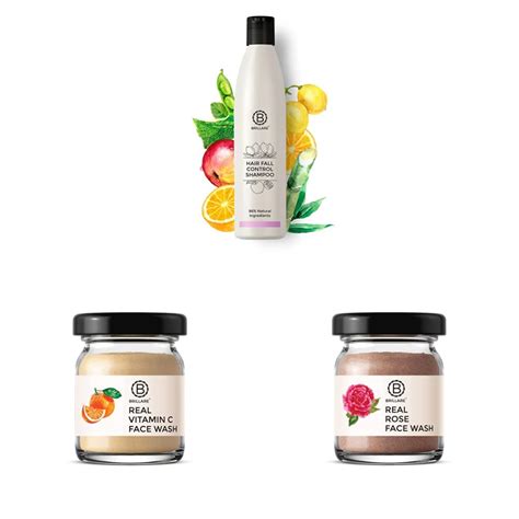 Brillare Hair Fall Control Shampoo, Natural Anti Hair Fall & Hair ...