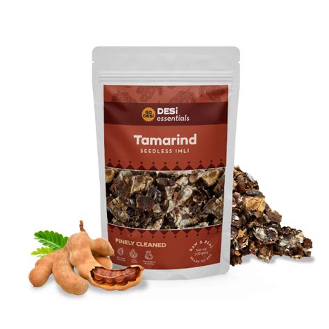 Buy GO DESi Seedless Tamarind Slab, Imli, 100% Clean and Fresh, 200g in ...