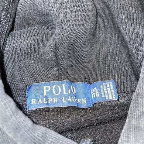vintage oversized black Polo hoodie thick and... - Depop