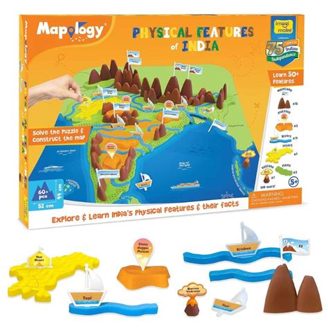 Imagimake Kid's Mapology - Physical Features of India Learn 50+ Geogra ...