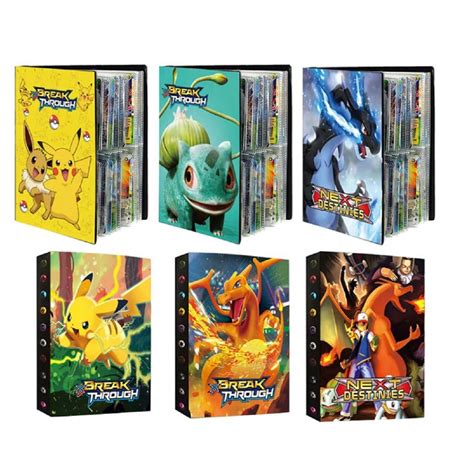 Albúm Pasta Pokémon Porta 240 Cartas 30 Folhas Cards TCG Pikachu Ash ...