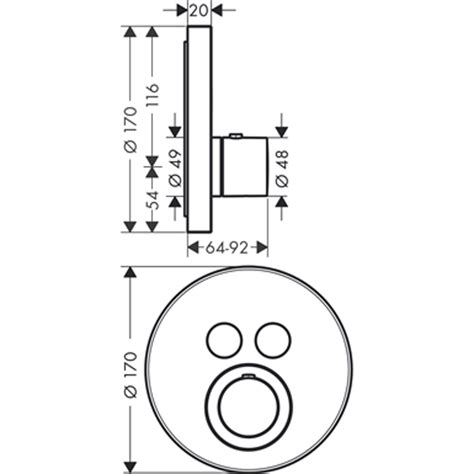 BIM objects - Free download! AXOR ShowerSelect therm.conc.2 outl.round ...