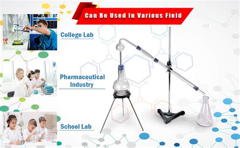 GLAB INDIA Distillation Assembly Unit – 250ml | Complete Glassware Set ...