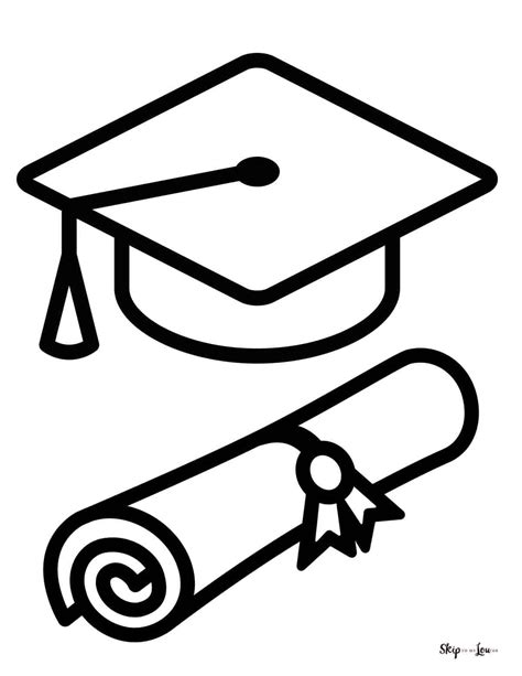 Graduation Coloring Pages | Skip To My Lou | Graduation hat, Graduation ...