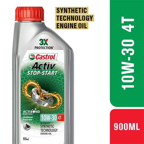 Castrol Activ Stop-Start 4T 10W-30 Engine Oil for Bikes (900 ml ...