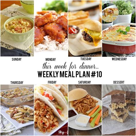 This Week for Dinner}Weekly Meal Plan #10 - Your Homebased Mom