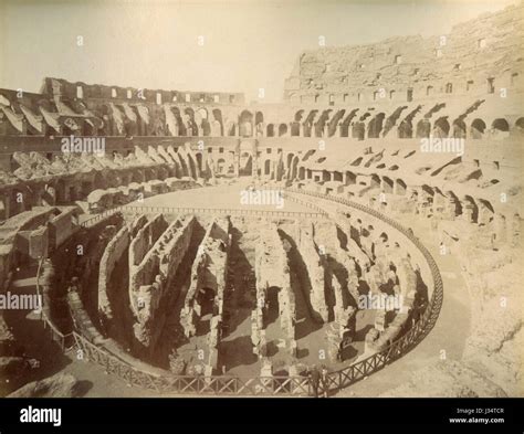 Inside the Flavian Amphitheater, aka Colosseum, Rome, Italy Stock Photo ...