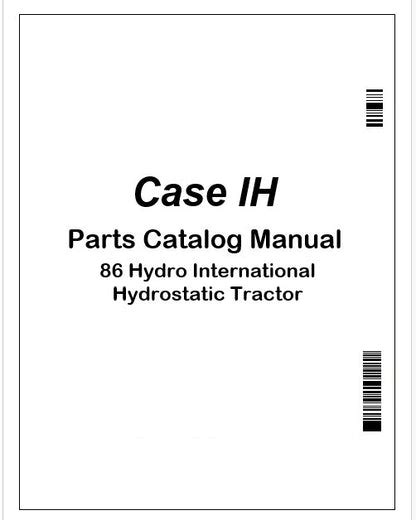 Case IH 86 Hydro Tractor Parts Catalog | Instant PDF