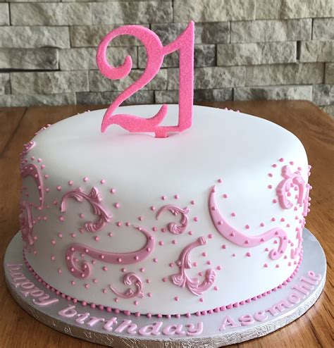 Pink and White 21st Cake – Cakes by Melissa