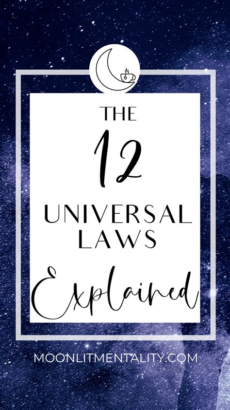 The Ultimate Guide to the 12 Universal Laws of the Universe | Moonlit ...