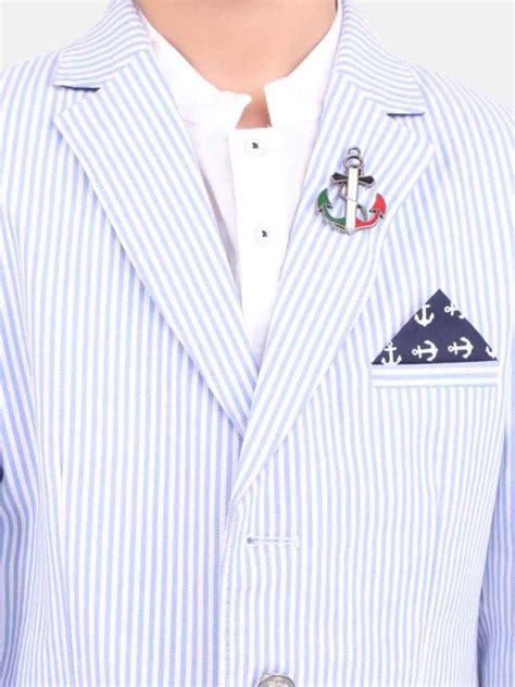 One Friday Blue Striped Blazer