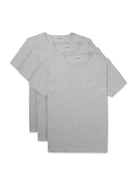 Paul Smith - Three-Pack Logo-Print Organic Cotton-Jersey T-Shirts ...