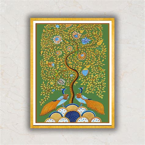 The Tree of Glory Kalamkari Artwork Painting For Home Wall Decor ...
