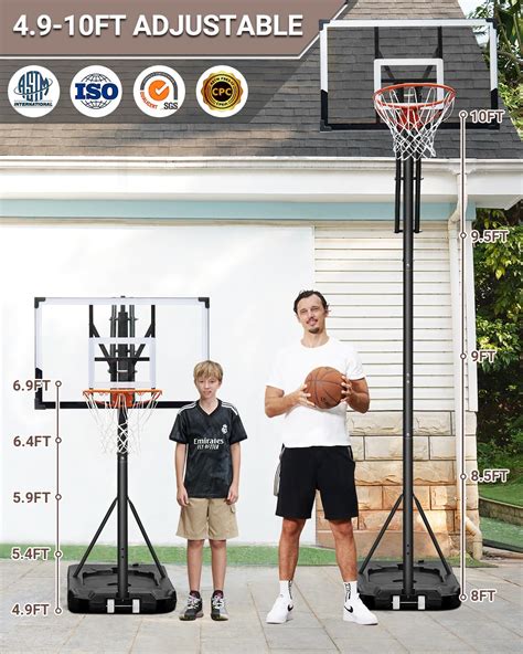 Snapklik.com : WIN.MAX Portable Basketball Hoop Quickly Height Adjusted ...