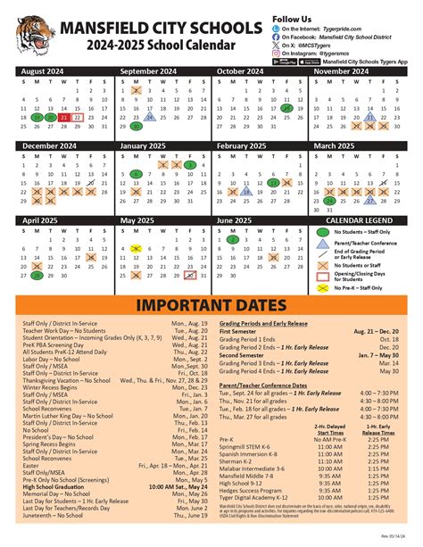 Mansfield City Schools Calendar 25-26 Revised [PDF] - EduCounty