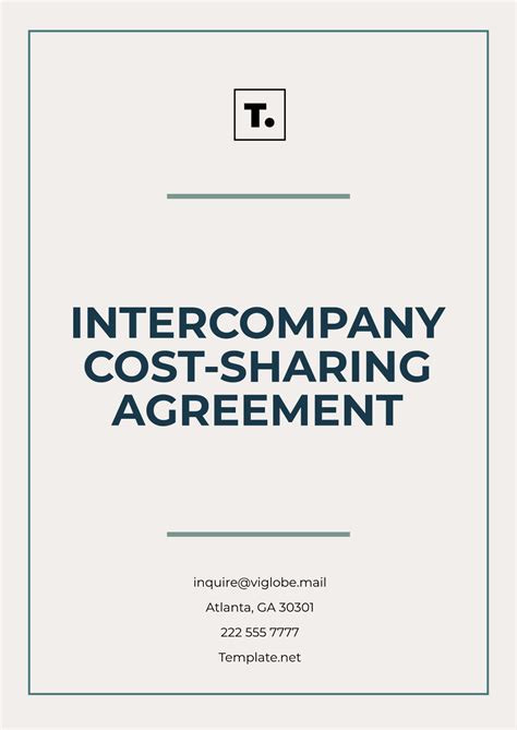 Free Intercompany Cost Sharing Agreement Template to Edit Online