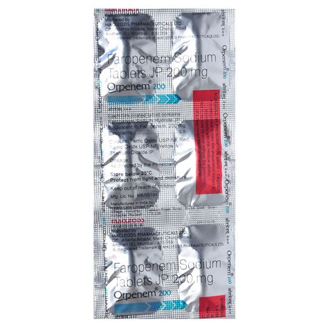 Orpenem 200 Tablet 6's Price, Uses, Side Effects, Composition - Apollo ...