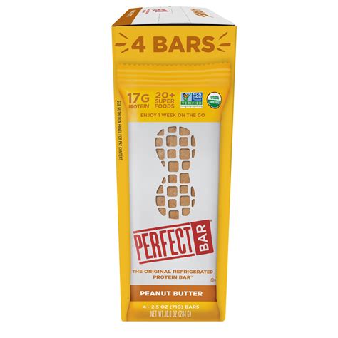 Perfect Bar Original Refrigerated Protein Bar, Peanut Butter, 2.5 Ounce ...