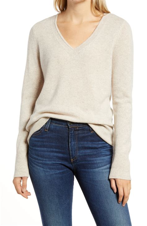 Halogen® | V-Neck Cashmere Sweater | Nordstrom Rack