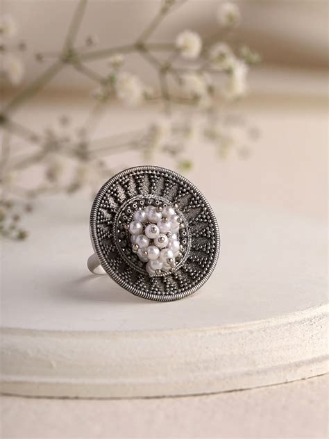 Priyaasi Oxidized Tribal Ring