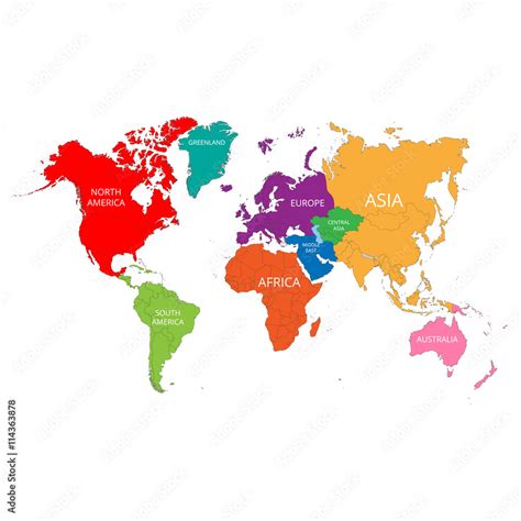 Continents Map 的图像结果