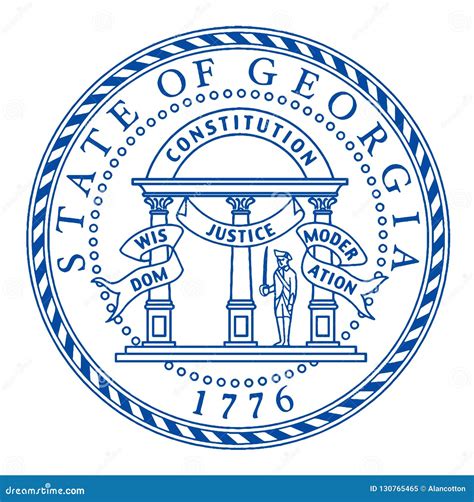 Seal of Georgia stock illustration. Illustration of georgia - 130765465