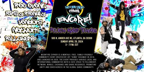 WeOnFyre Cypher: ENCORE! Fourth Ward Towers, 505 N Angier Ave NE ...