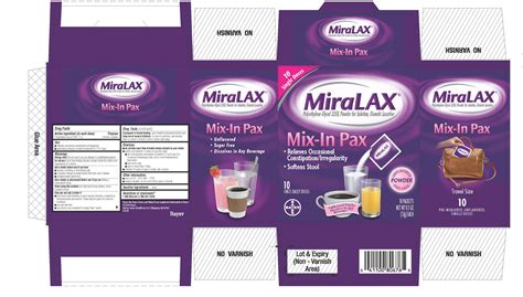 MiraLAX (powder, for solution) Bayer HealthCare LLC.