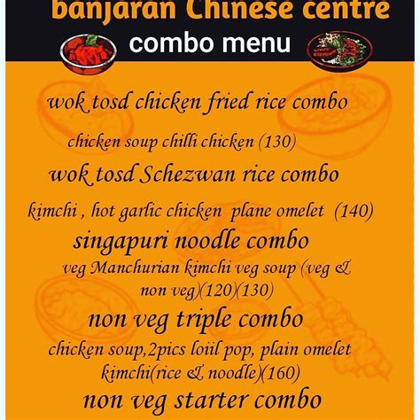 Menu at Banjaran Chinese center, Pune, Shop No 1