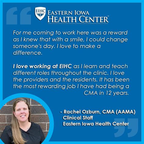 Eastern Iowa Health Center on LinkedIn: #whyeihc