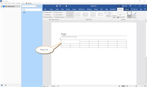 Image result for Merge Cells in OneNote Table