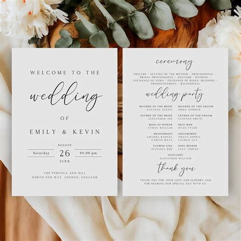 Image result for Wedding Service Program Template