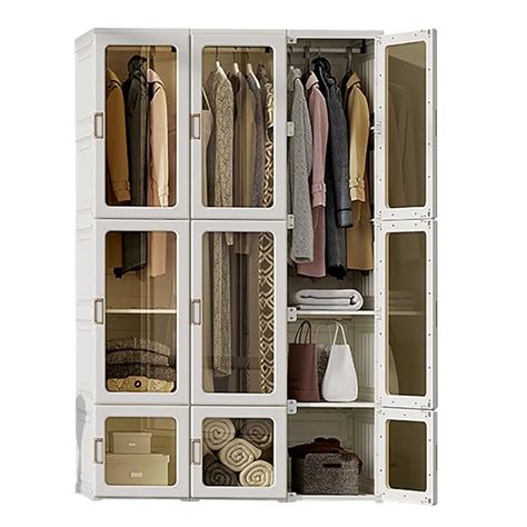 ANTBOX Foldable Plastic Wardrobe Organizer | Collapsible Wardrobe for ...