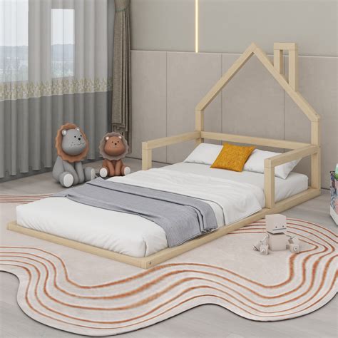 Harper Orchard Parksdale Wood Floor bed, bed frame, platform bed with ...