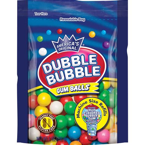Dubble Bubble Machine Size Gumball Refills, Assorted Fruit Flavor ...