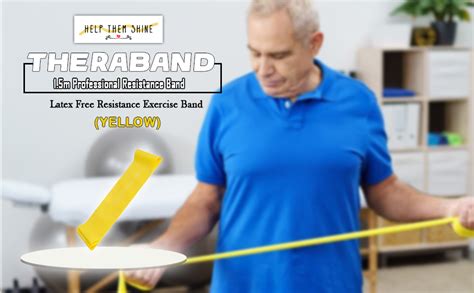 Theraband Yellow Thin/Light Resistance Latex Free Exercise Band 6 Feet ...