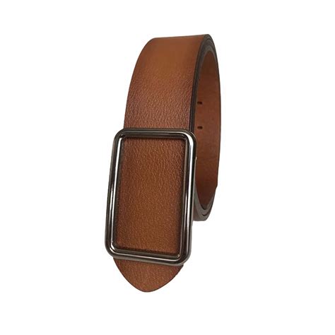 Buy Mens Brown Leather Belt With Buckle Casual 4 Cm ...