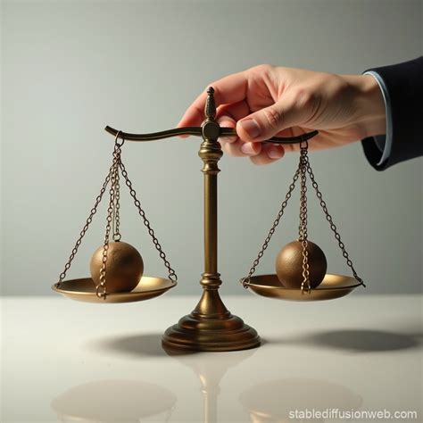 Helping Hand Balancing Scales | Stable Diffusion Online